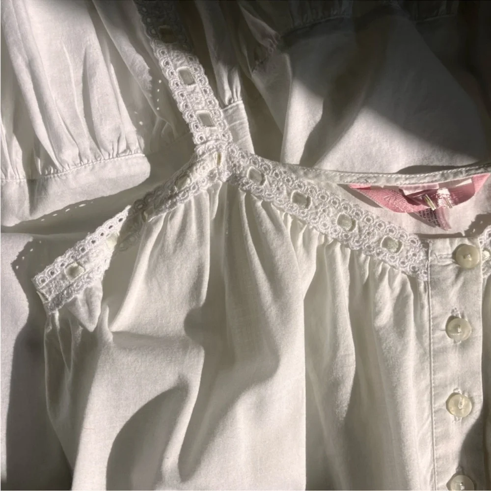 Vintage Y2K Victoria’s Secret Cotton Maxi Nightgown 90’s Canterbury Collection - Picture 7 of 13